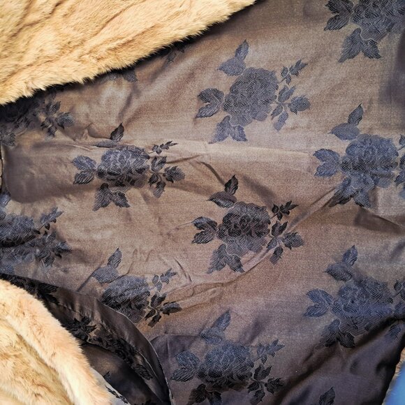 Vintage Stripling's Real Fur Shawl Stole Wrap Carmel Tan Brown Monogrammed - Picture 17 of 17